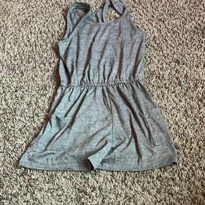 A gray romper for kids.